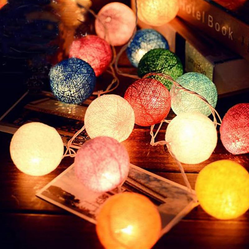 LED Cotton Ball Fairy Light-20 piece